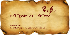 Nógrádi József névjegykártya